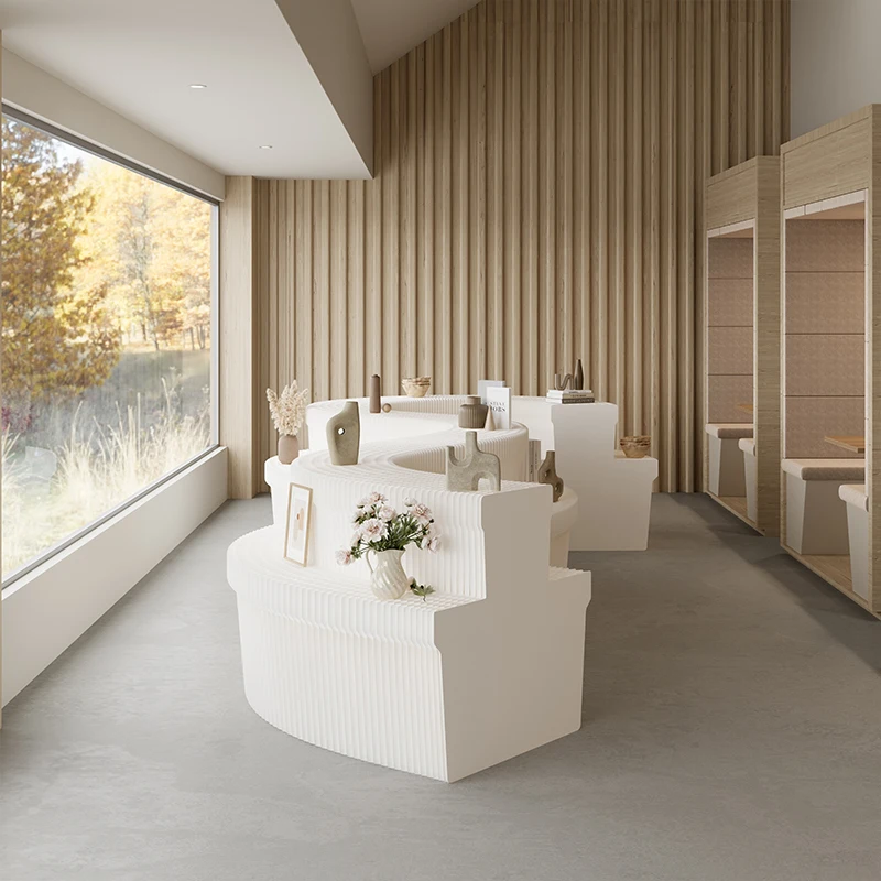 INNOPAPER New Kraft Paper Art Deco Folding Portable Display Booth Storage for Showroom Use Light Environment Friendly Customized