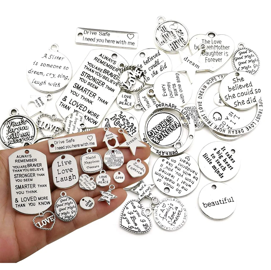 

Custom cheap brass engraved logo metal jewelry, Wholesale metal charms for necklace, Various color