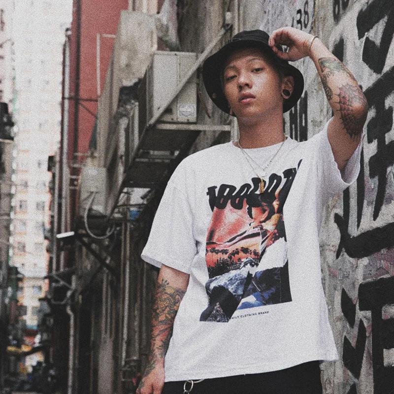 

2020 summer Wholesale Factory t shirt Trendy Custom Printed sublimation t shirts Men Oversized Cotton graphic t shirts in bulk