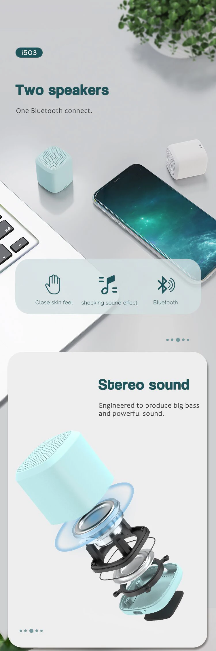 Amazon hot sale Portable macaron mini inpod little fun tws Wireless Stereo Speaker smart waterproof blue-tooths hifi bt speaker - ANKUX.COM