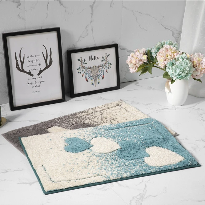 

High Quality Modern Style Bathroom Products Non Slip Bath Mat Set Microfiber Rug Comfy Shower Mat