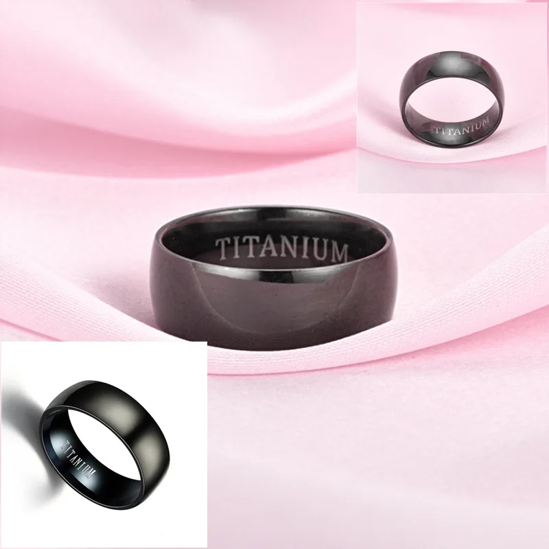 

2021 Sailing Jewelry Titanium Steel Matte Ring Inner Ball Black Titanium Ring Mens Ring