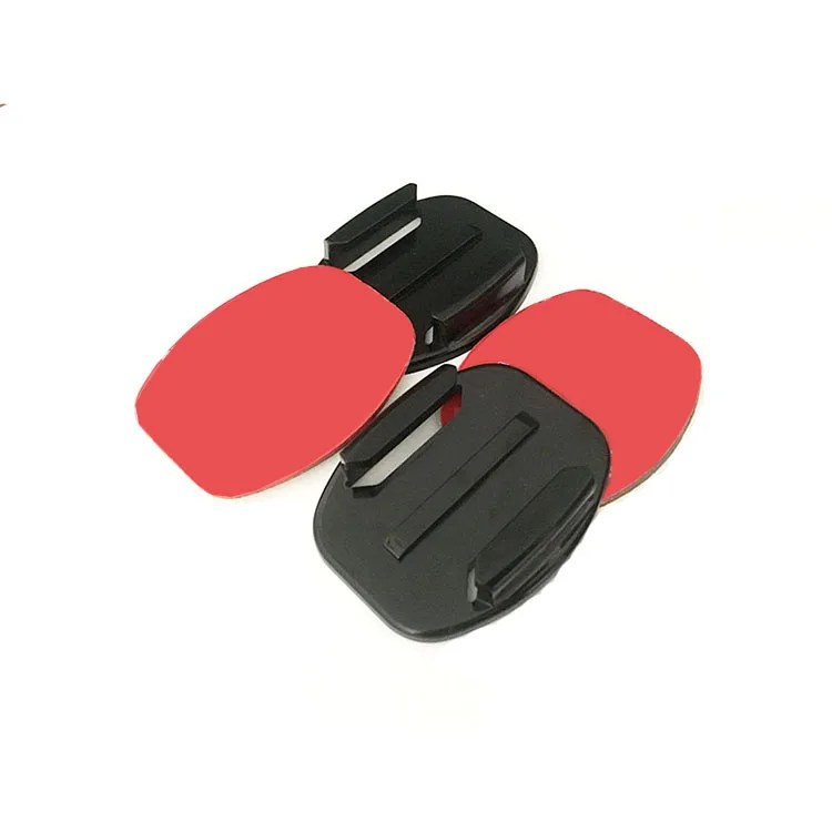 

2X Helmet 3M Gopro Flat Adhesive Pads Mounts Go Pro, Black + red