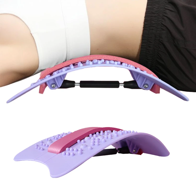 

Back Massager Multi-Level Lumbar Support Stretcher Spinal Lower and Upper Muscle Back Stretching Device