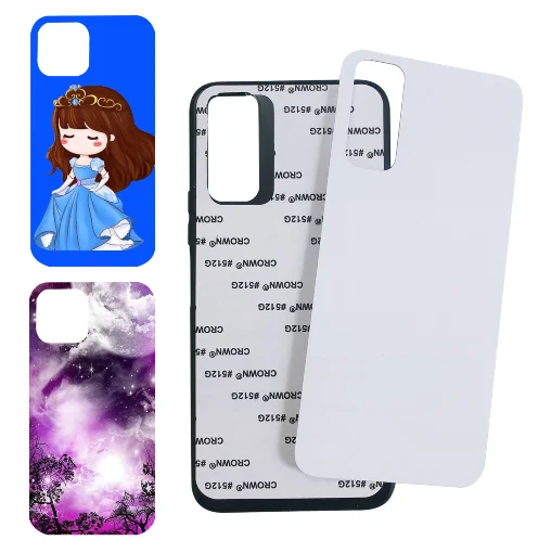 

Soft Rubber 2D Blank Sublimation With Aluminul Sheet Phone Case For VIVO S1 Pro, Black