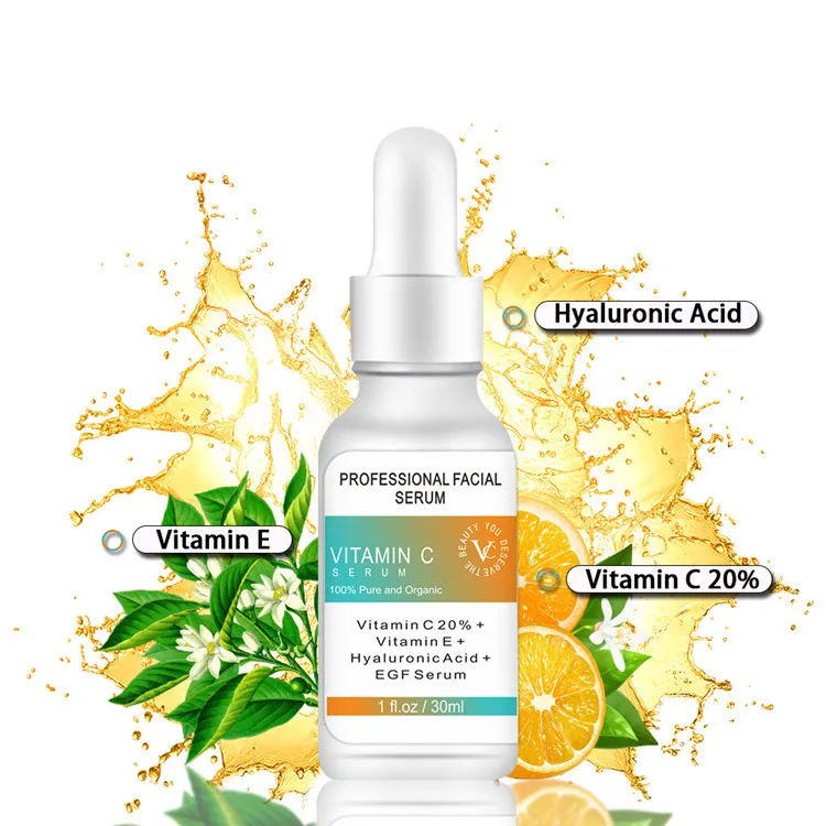 

China Supplier Private Label Moisturizing Anti-aging Vitamin C Whitening Serum for Face, Colorless