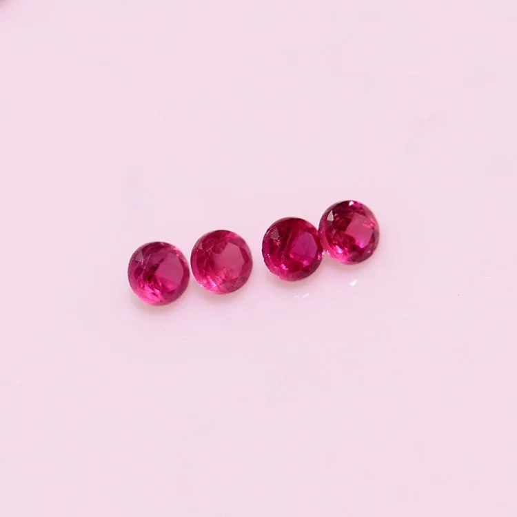 

Natural ruby gemstone hot sale round brilliant cut ruby price per carat stone wholesale ruby price