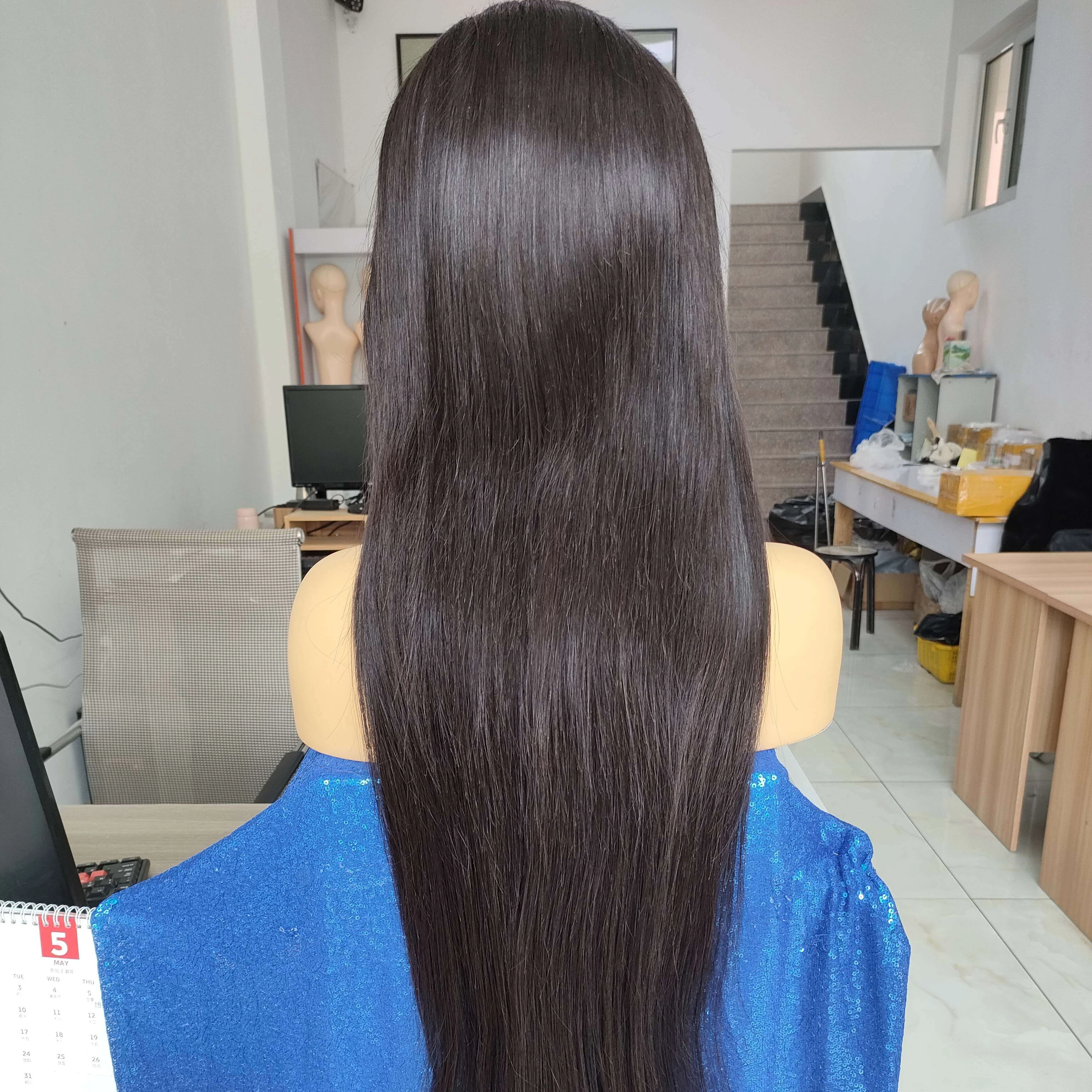 

Amara wholesale price 13x4 front lace raw indian straight hair wigs natural color 100% raw virgin human hair extension