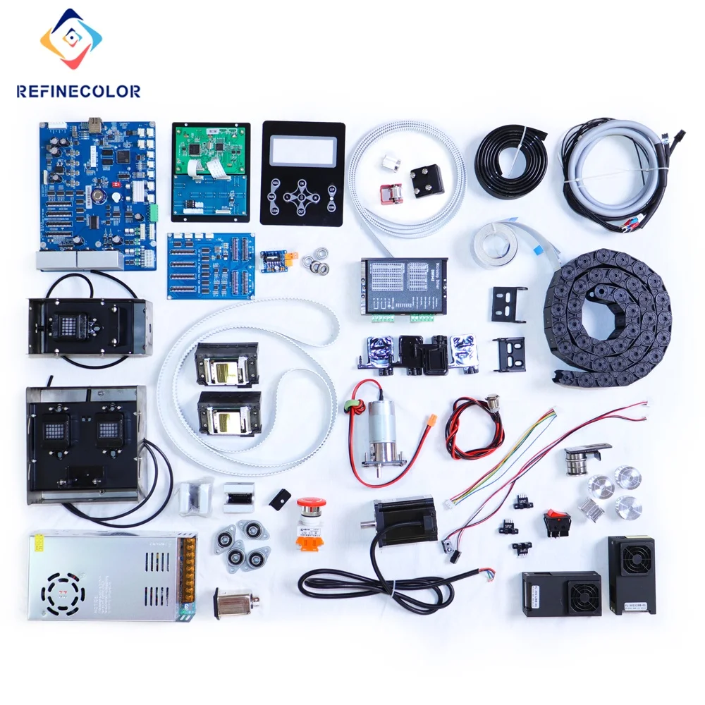 

Refinecolor Printer Accessories Set include UV Lamp 29/31pin Cables Dampers Inks Pad Motor Hoson Main board etc