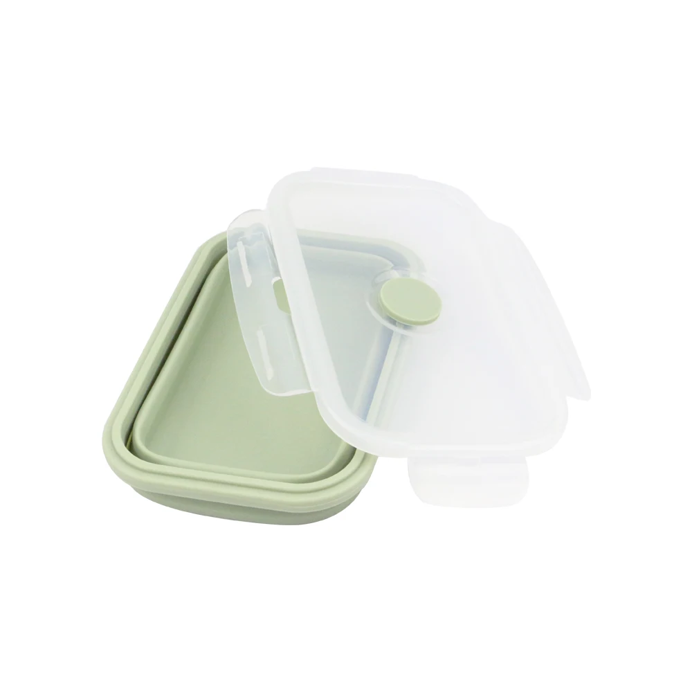 

Hot Selling New Style Eco-friendly Silicone Lunch Box for Picnic or School, Blue/green/pink