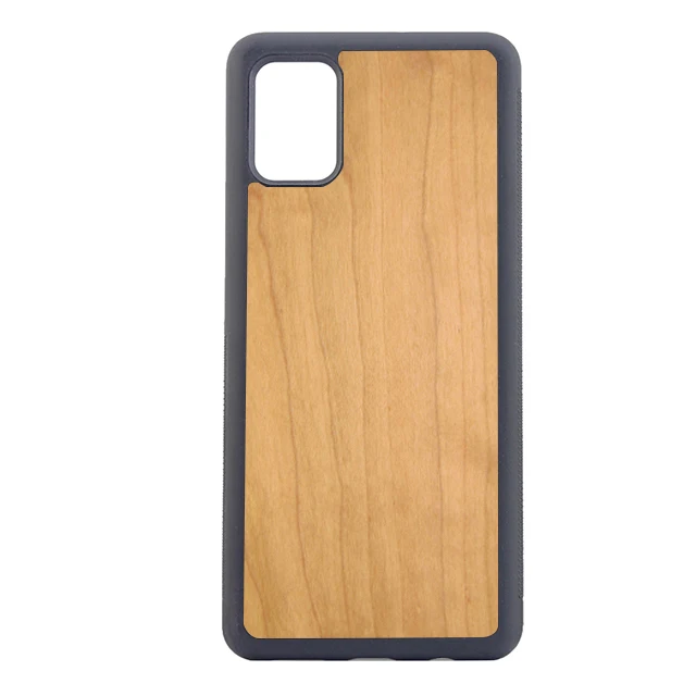 

Factory wholesale eco cherry black walnut wood mobile phone case for Samsung A51 OEM mobile factory