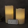 Battery Operated Warm White Light Flickering Flameless Wax Candle Remote Control Everlasting Glow Led Ivory Pillar Candles
