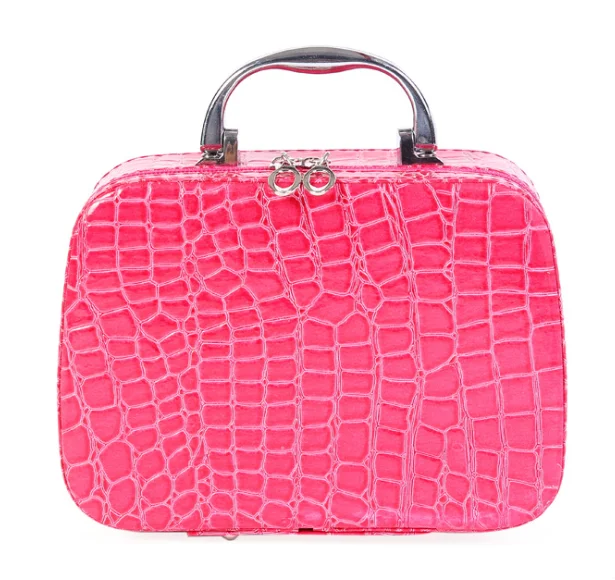 

Fashionable crocodilian PU leather cosmetic case storage bag
