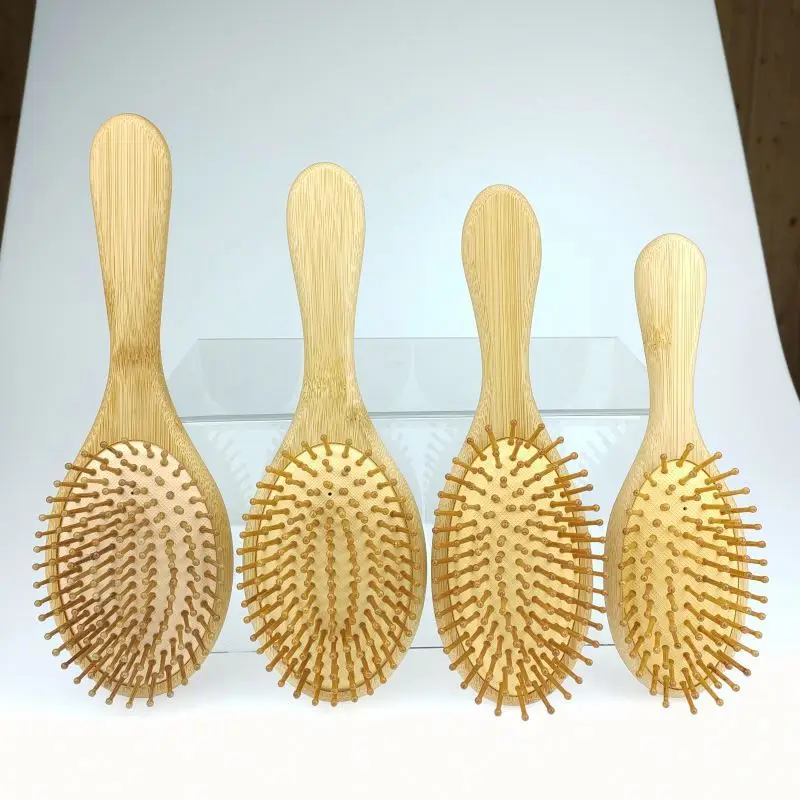 

Black Luxury Large Wooden Combs Travel Size Comb And Wood Brush Soft Bristles Hair Brushes Natural Nylon With Sisal Bristle