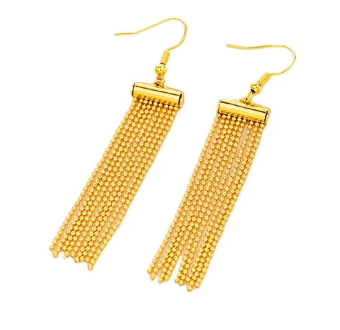 

Gold Plated Earrings Women Wholesale Tassel Earrings Korean Version Of The Gold Long Earrings For Women