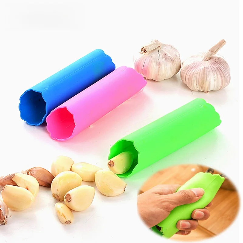 

Z928 Kitchen Accessories Garlic Roller Peeling Tube Kitchen Gadget Tool Colorful Silicone Garlic Press Clove Peeler, Custom color