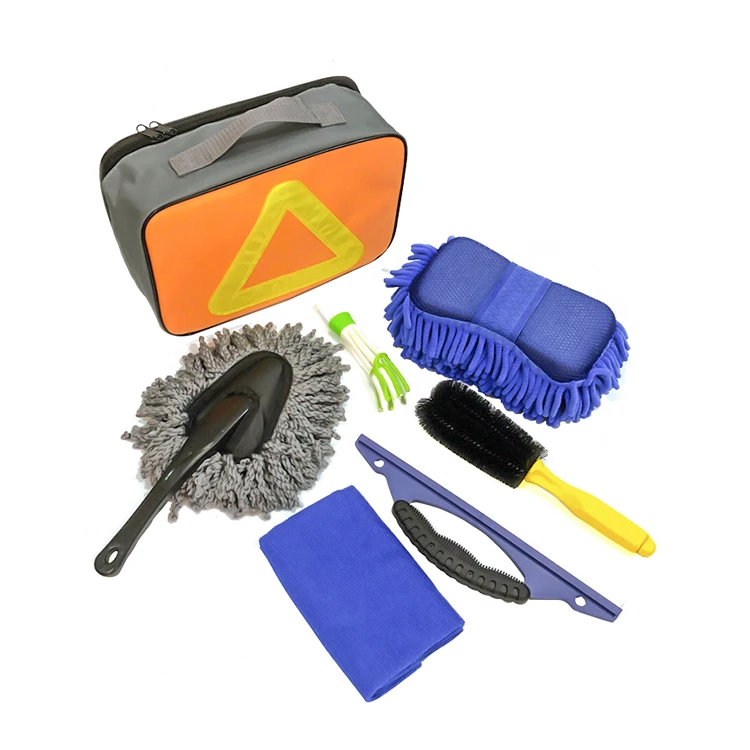 

New Style 7Pcs Detailing Microfiber Car Wash Tools Auto Care Cleaning Product Full Set Car Wash Kit