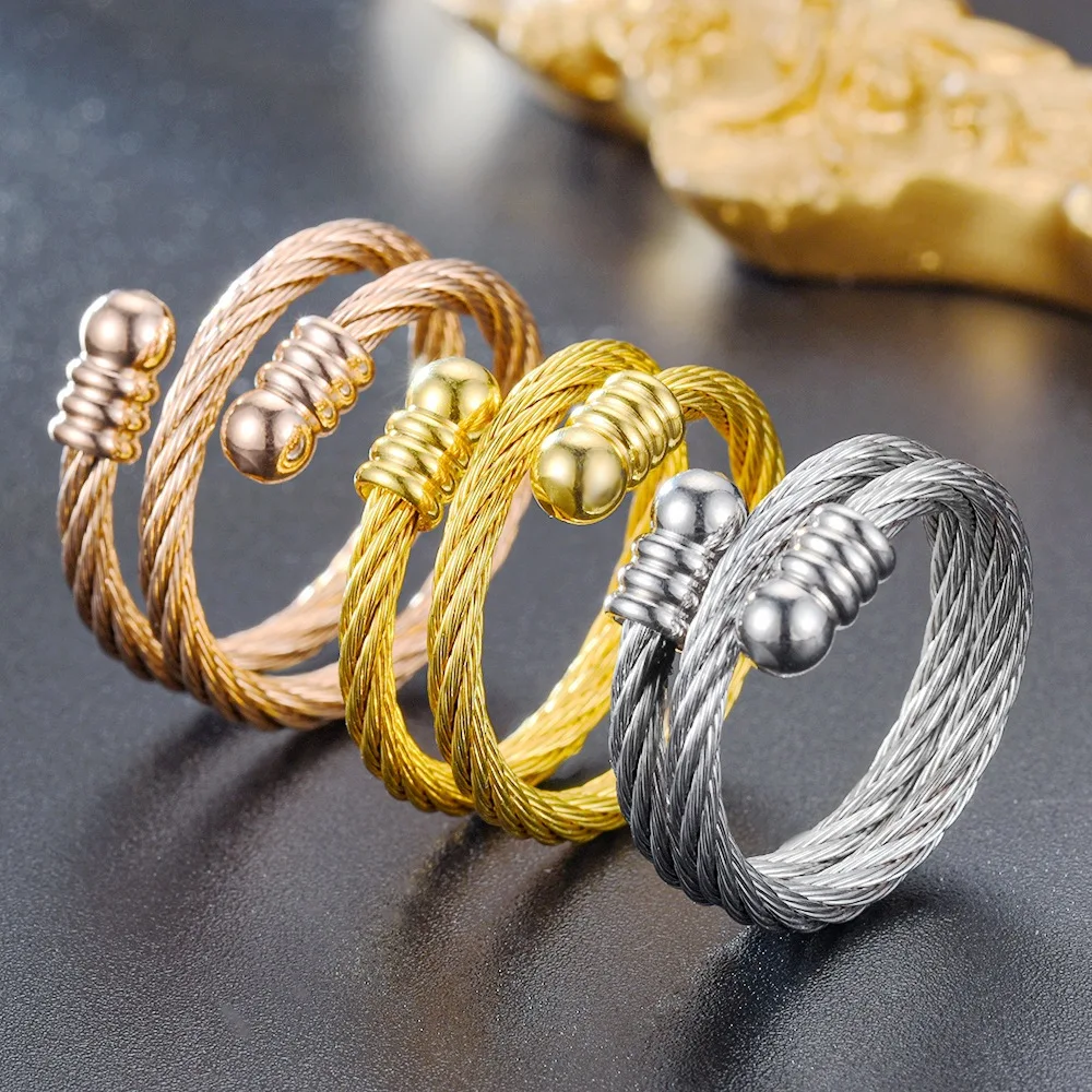 

Amazon's new titanium steel ring with adjustable adjustable mouth and personality Korean version of small lovers ring