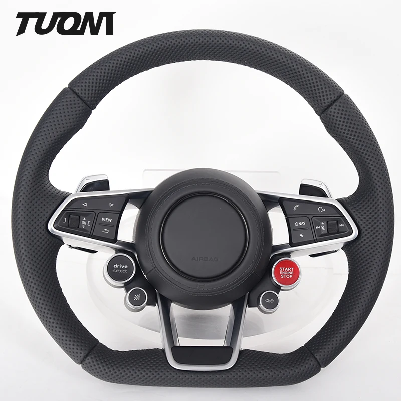 

Modified for Audi R8 TT B8 B9 A5 A6 A7 C8 A8 D4 D5 D6 Q3 Q5 Q5 Sq5 Rs3 Rs4 Rs5 Rs6 Rs7 Leather Carbon Fiber Car Steering Wheel, Customized color