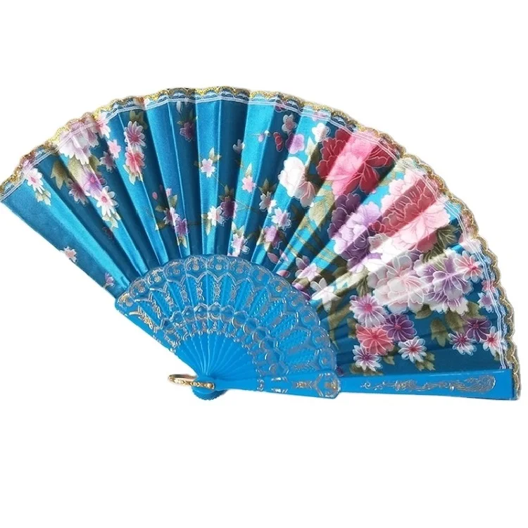 

2021 New Handmade fan folding retro incense wood carving hand-held Chinese fan wedding gifts and gifts, Solid