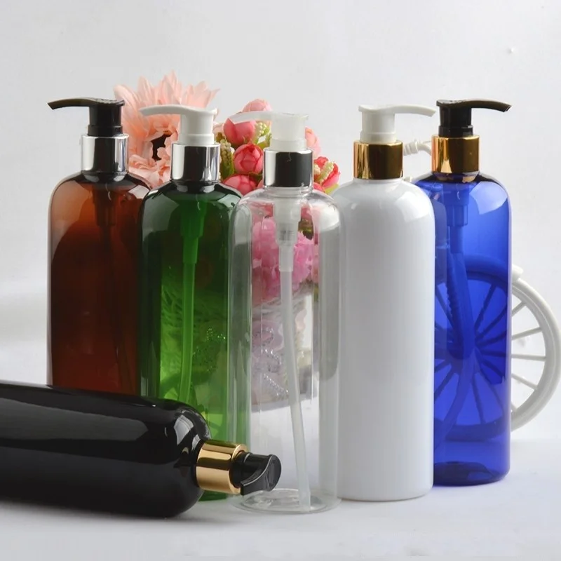Pet Colored Plastic Bottle 100ml 150ml 200ml 250ml 500ml With Gold