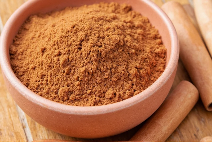 Comparison of cinnamon substitutes in measuring spoons showing different spice ratios