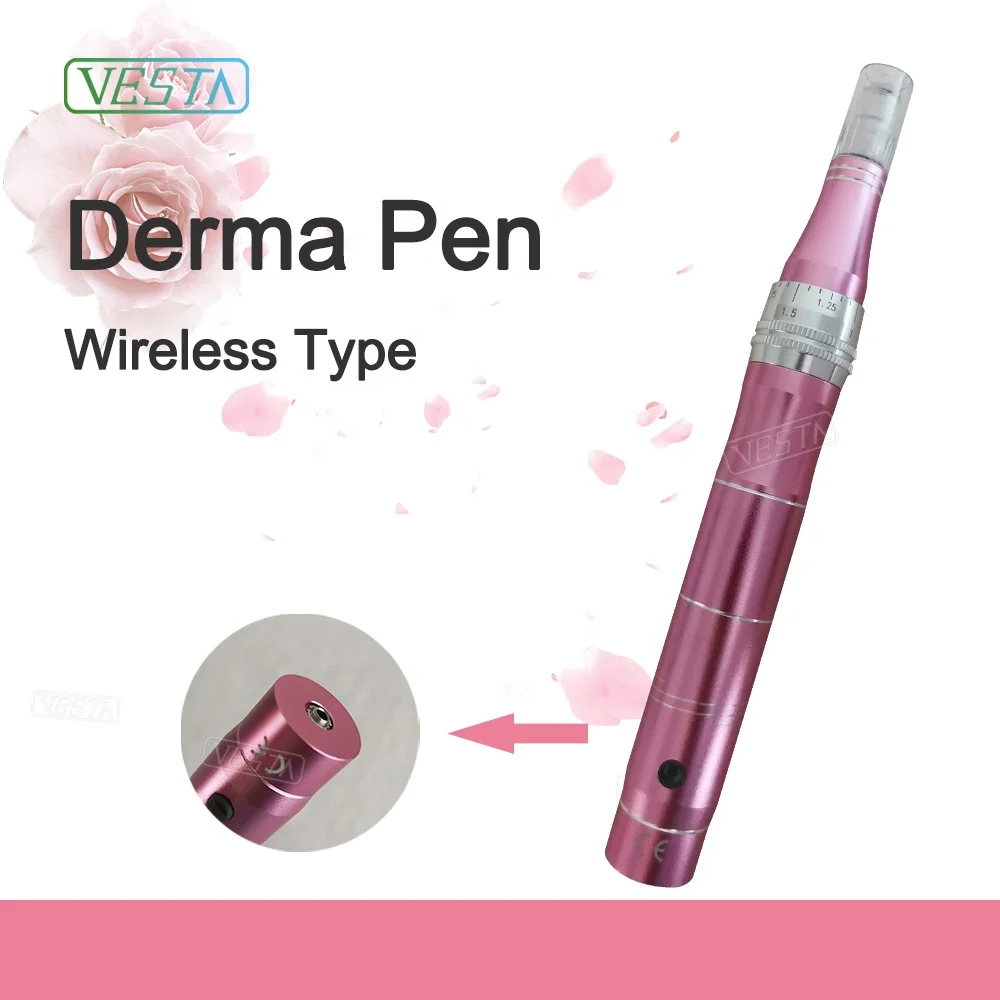 

2022 Vesta Top Quality Wireless rechargeable A1 M5 M7 Auto Microneedle Dermapen With Battery