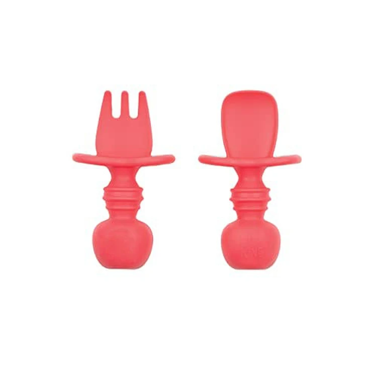 

Trendy new style soft non-toxic easy to grasp textured silicone baby starter spoon food grade, Optional