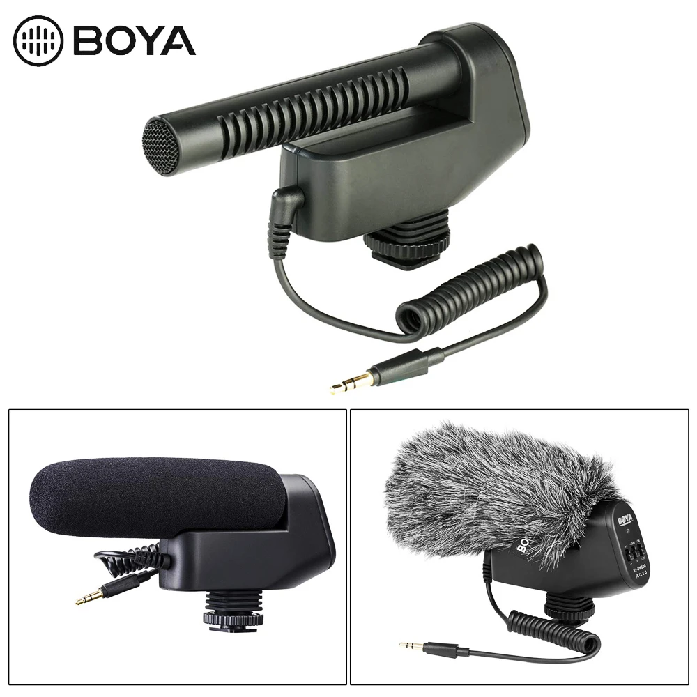 

BOYA BY-VM600 Cardioid Directional Shotgun Condenser Microphone for Canon Sony Nikon Pentax Panasonic DLSR Camera Video Mic Fur