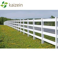 

UV proof plastic material Security 4 rails white pvc Horse Fence