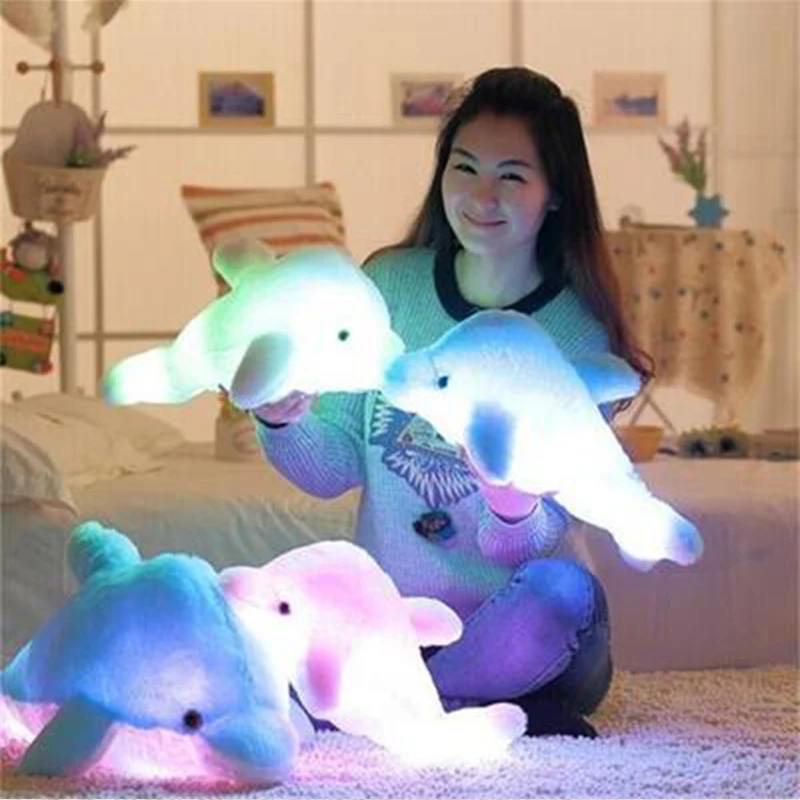

1 Piece RTS Colorful Glowing Dogs Luminous Plush Children Toys For Girl Light Up Toys