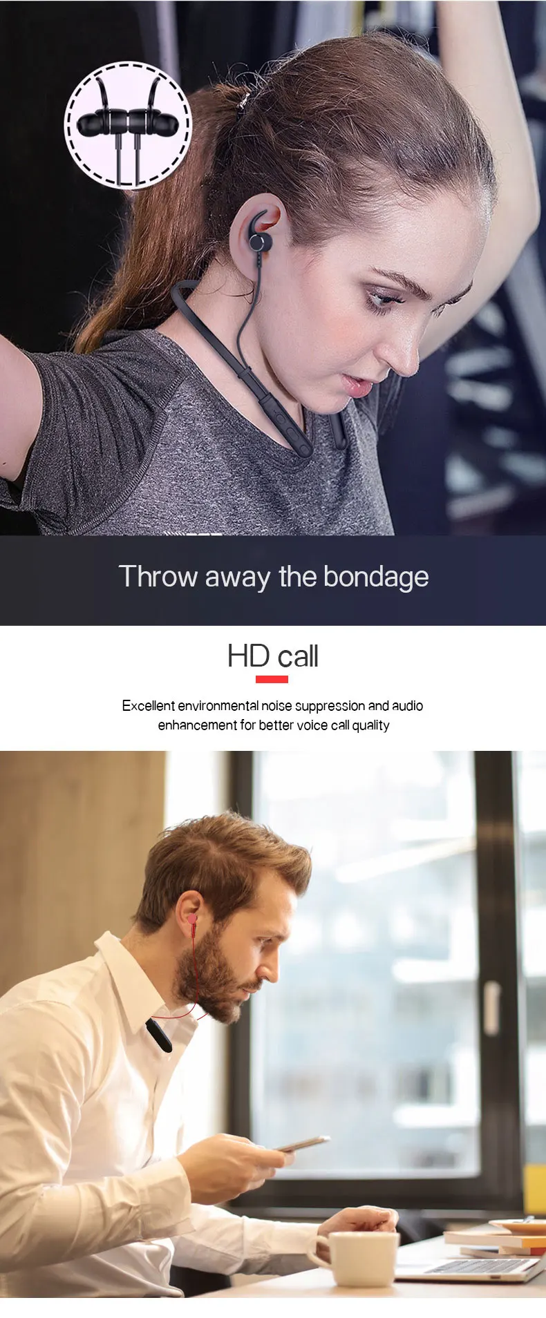 2020 Waterproof Neck Band Earphone 10 Years ODM & OEM Manufactory 3C Mobile Phone Accessories Wireless Earbuds Bluetooth Headset