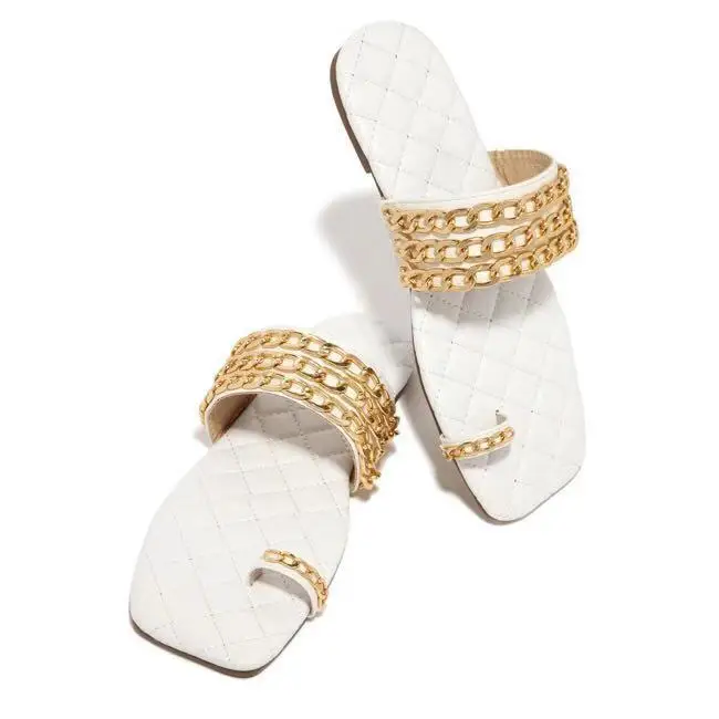 

PU Leather Sandals Flat Women Slipper Clear Slip On Shoes China Ladies Women Rubber PVC Slippers, Black