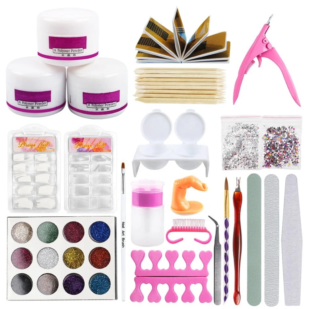 

Gorgels Secret Professional Salon Manicure Nails Art Acrylic Full Kit Set For Woman Beginners Starter