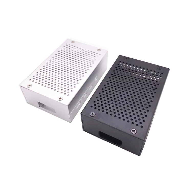 Best Selling Aluminum Case Metal Enclosure Can Fitted Fan Compatible With Raspberry Pi 4 Model B 