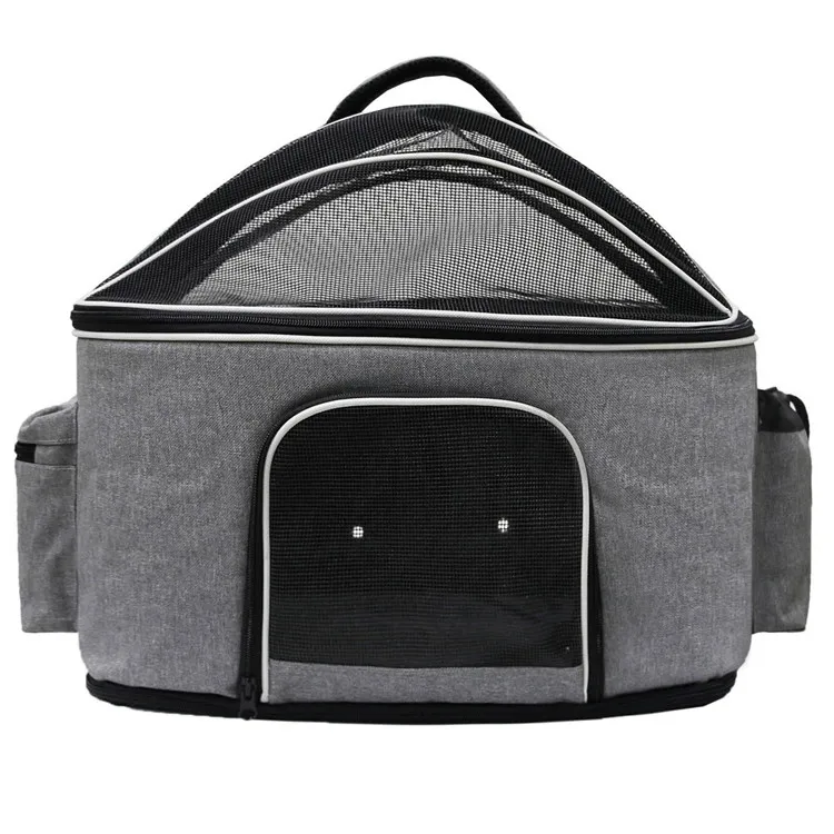 

Airline Approved Cat Travel Bag Canvas Bag for Small Dogs and Cats Handbag, Grey