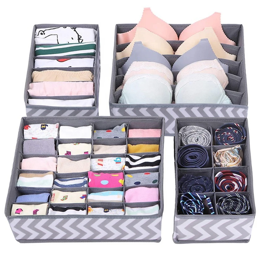 

Non-woven Closet Underwear Organizer Drawer Divider Storage Bin Box for Bras Panties Wardrobe Socks Ties Foldable Storage Box