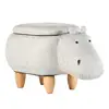Animal Shaped Animal Ottoman with Storage Footrest Stool/Padded Seat Perfect for Gift
