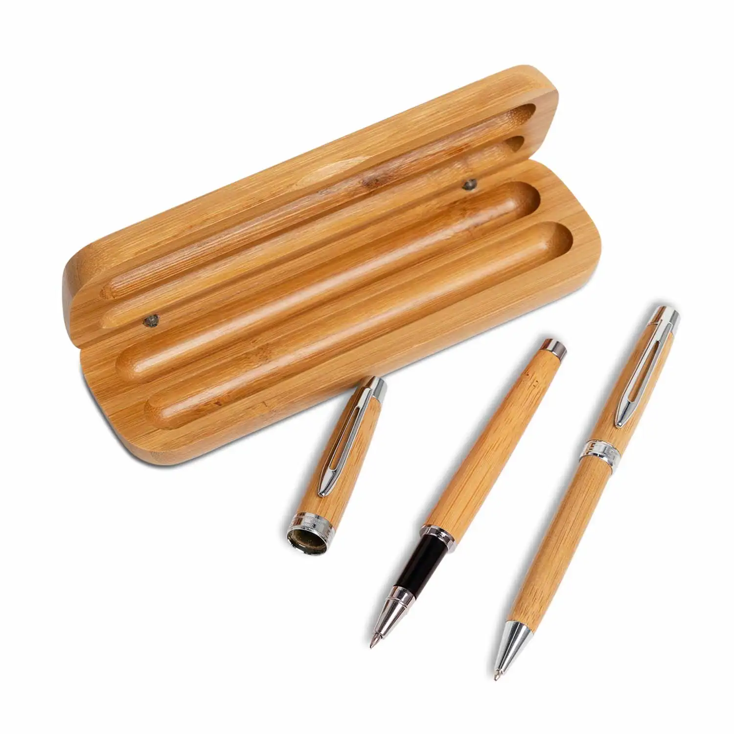 2020 Personalized Wooden Gift Wood Kit Luxury Bamboo Pen Eco Promotional Gifts Pen Gift Set With