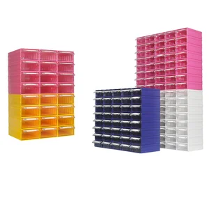 Image of cheap plastic storage bins with clear plastic drawer