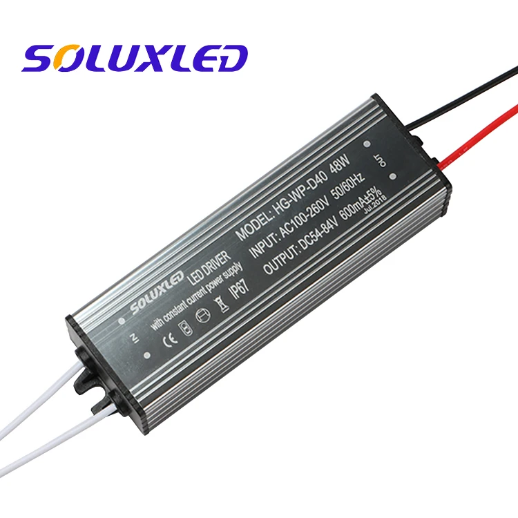 
40W 50W 54 84V 600mA Constant Current LED Driver IP67 Waterproof Power Supply  (60794959131)