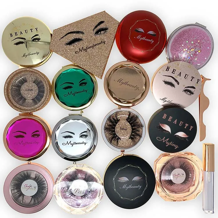 

Mytbeauty Make-Up Cosmetic Mirror Lash Case Eyelash Tray Private Label Best Makeup False Eyelashes 100 Real Mink Eyelashes