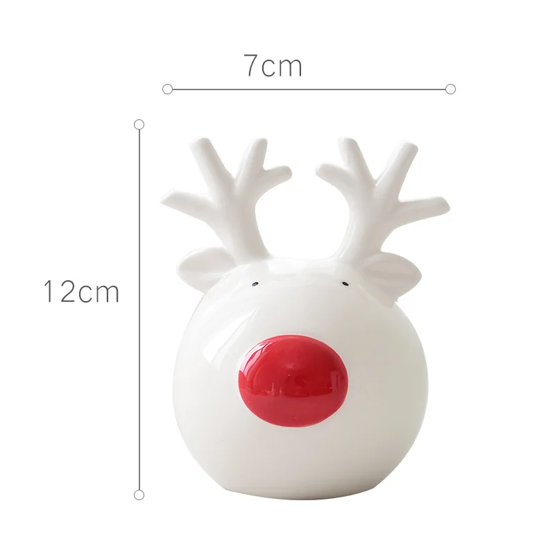 

New product Hot Sale Home Table Creative Cute Christmas Ceramic Snowman decorations for home, Brown