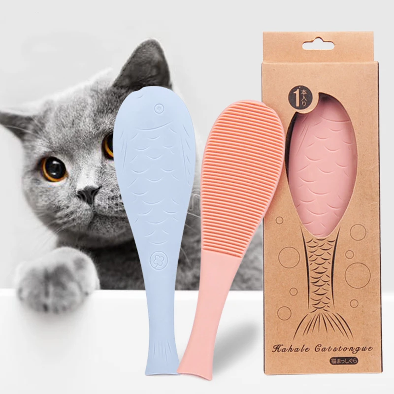 

HY Cat Tongue Comb Cat Grooming Comb Floating Hair Cat Comb Pet Cleaning Supplies, As pictures