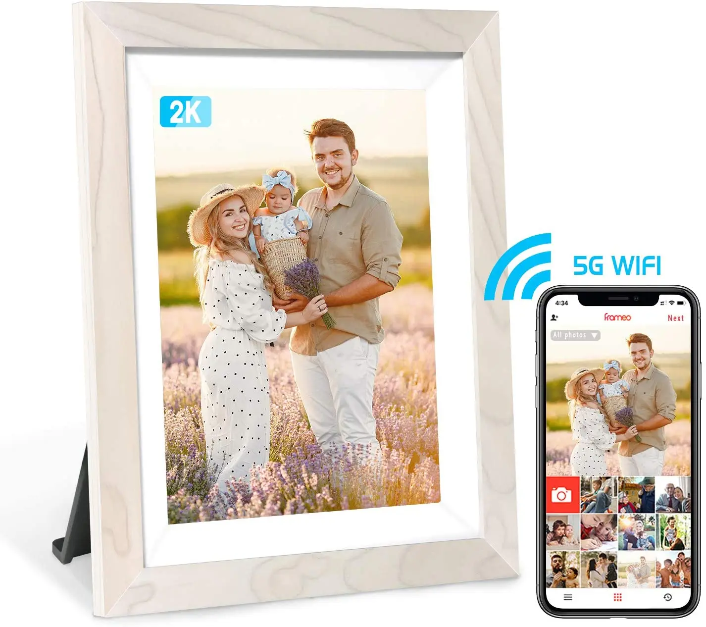 

fast shipment display pictures/videos playback 8"/8.2" ips touchscreen multi-user HDMI wooden wifi digital photo picture frame