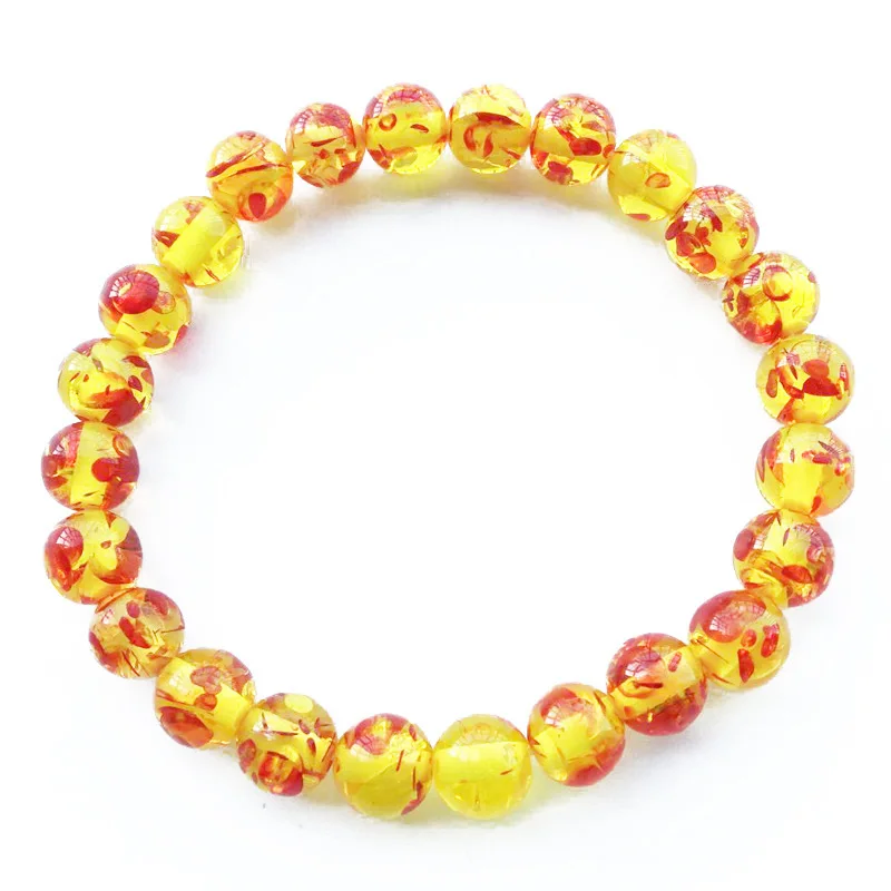 

2021 Jewelry Bracelet Chakra Yoga Bead Amber 6/8/10mm Beads Plastic And Resin Bracelets For Family, Picture