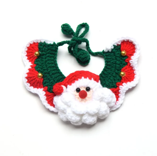 

Christmas Pet Dress Up Scarf Cat Dog Christmas Scarves Knit Neckerchief