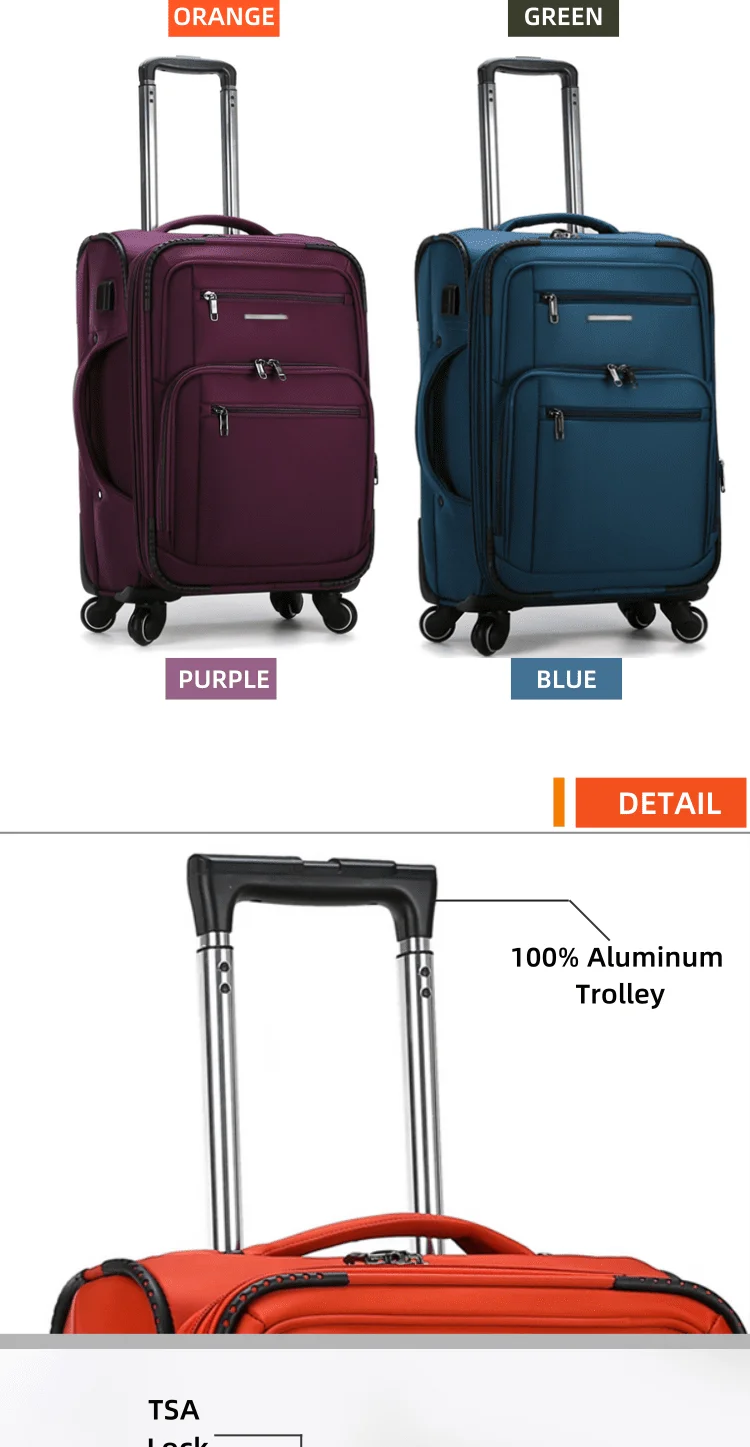 High Quality Suitcase Set Waterproof Nylon Travel Bag Trolley Hand
