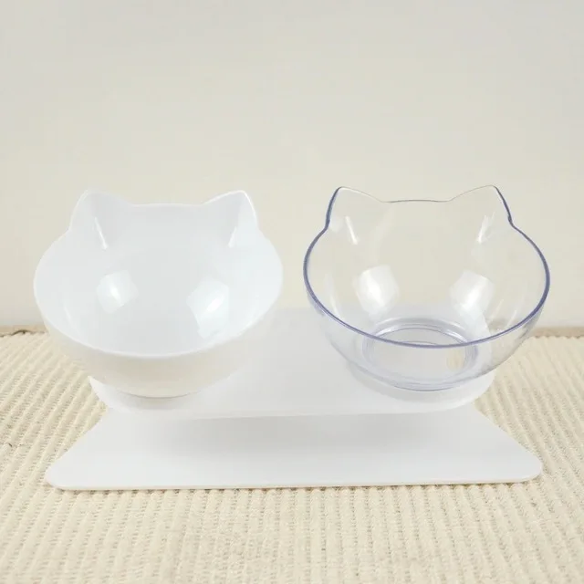 

Wholesale Custom Portable Pet Dog Water Bottle Dual-use Dog Food Water Bottler ABS Non-toxic PC Pet Bowl, White