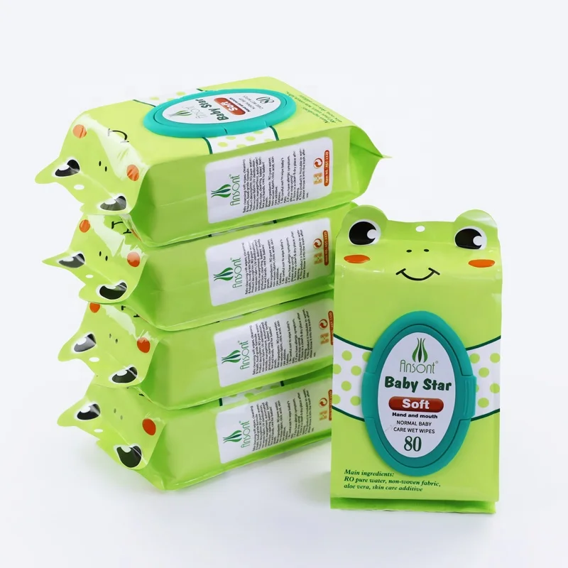 

Disposable Personalized China Supplier OEM Custom Baby Wipes 120 count with plastic lid